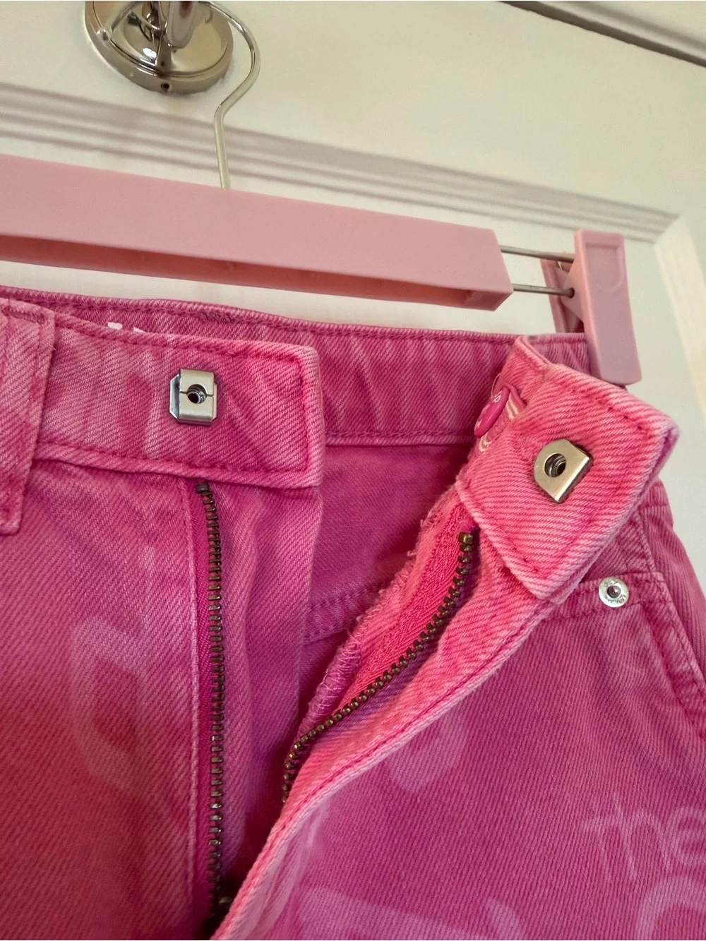 Gap girls Barbie Pink Denim Mini Skirt